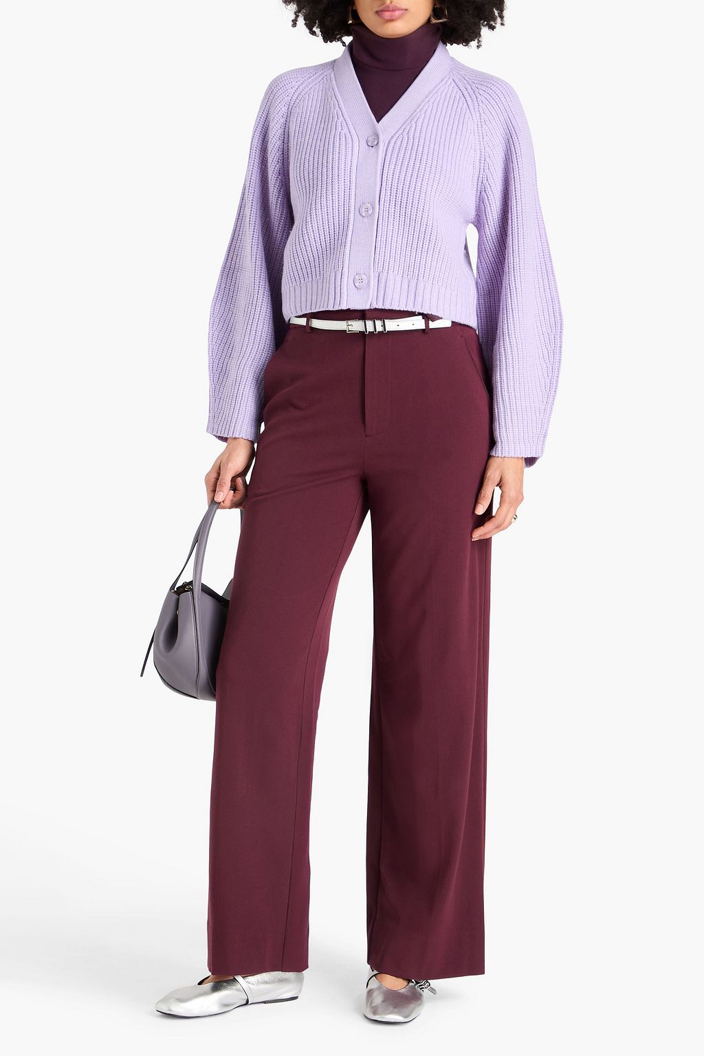 STAUD Mirabel cropped wool cardigan