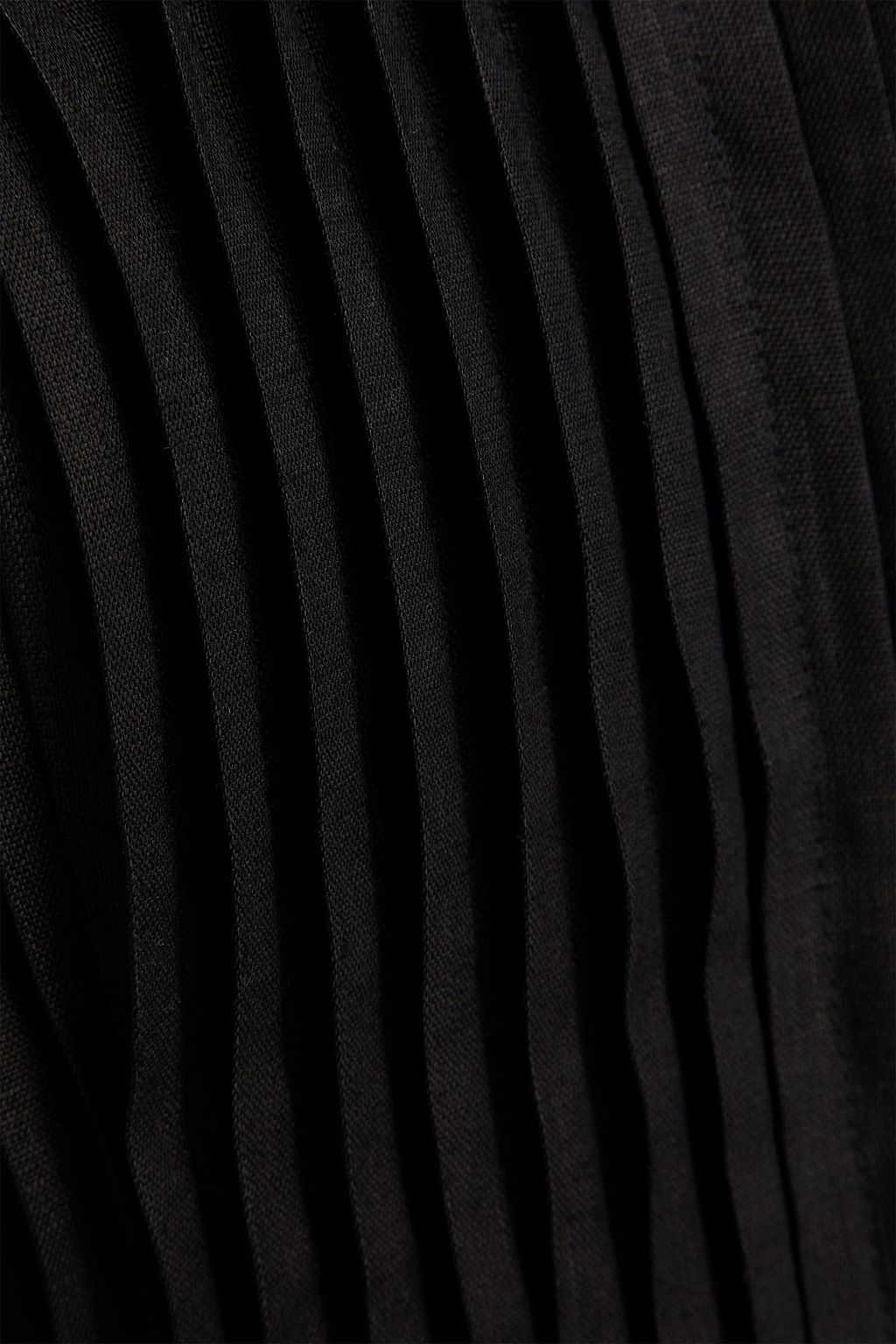 STAUD Parma strapless pleated linen bustier top