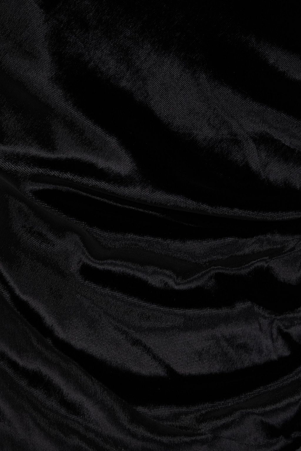 STAUD Tina ruched cutout crushed-velvet maxi dress