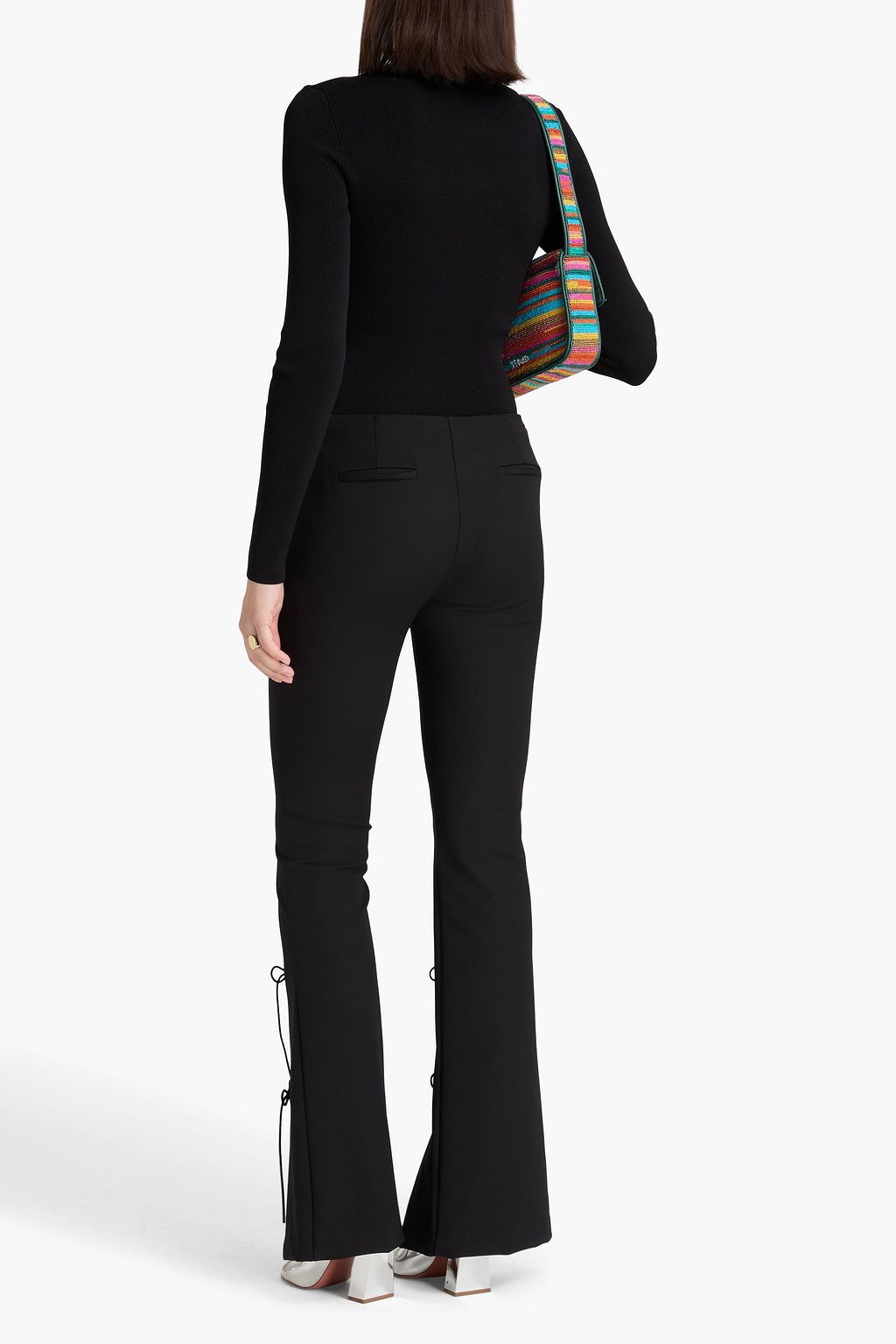 STAUD Clara cutout ribbed-knit top