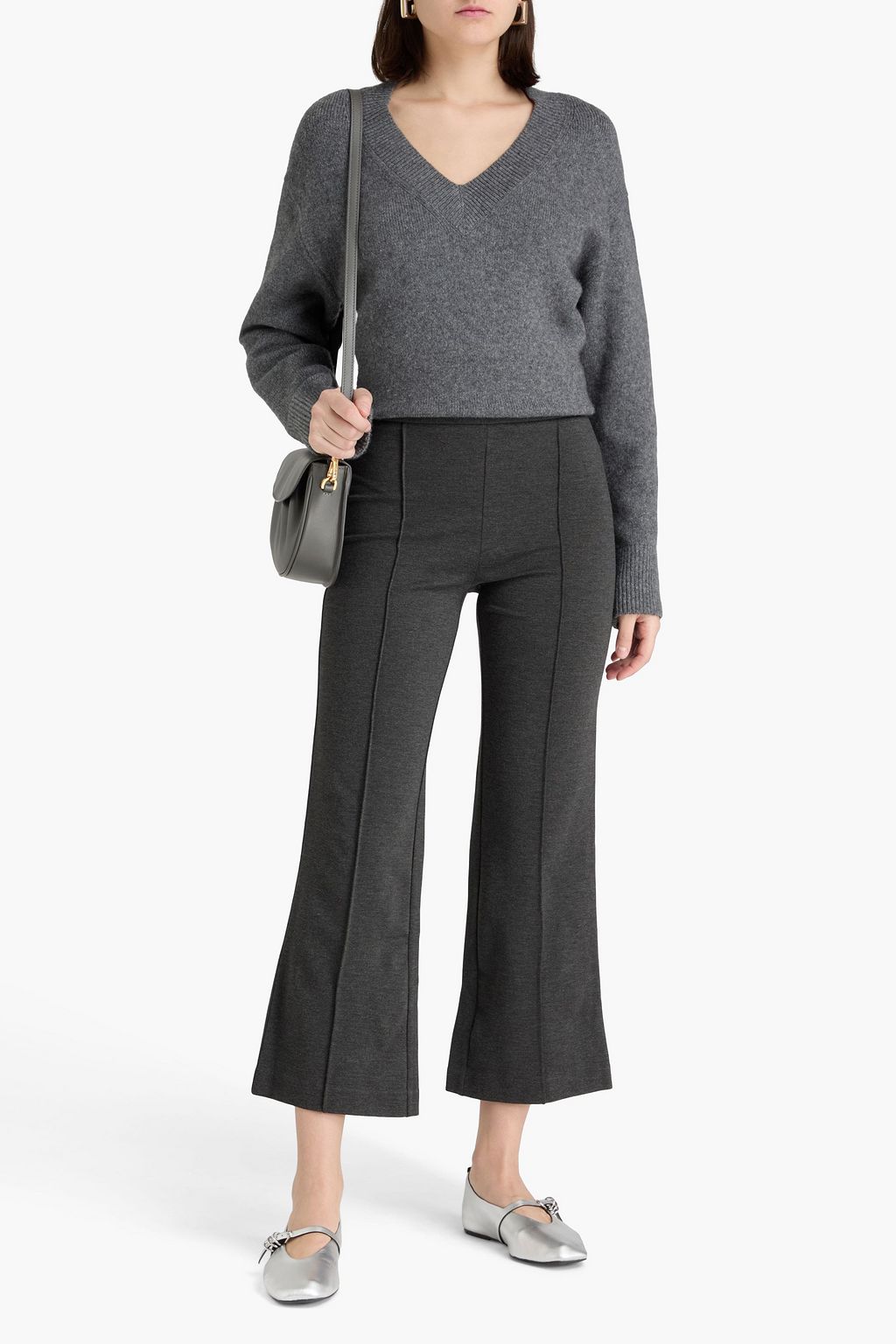 STAUD Knack cropped jersey straight-leg pants