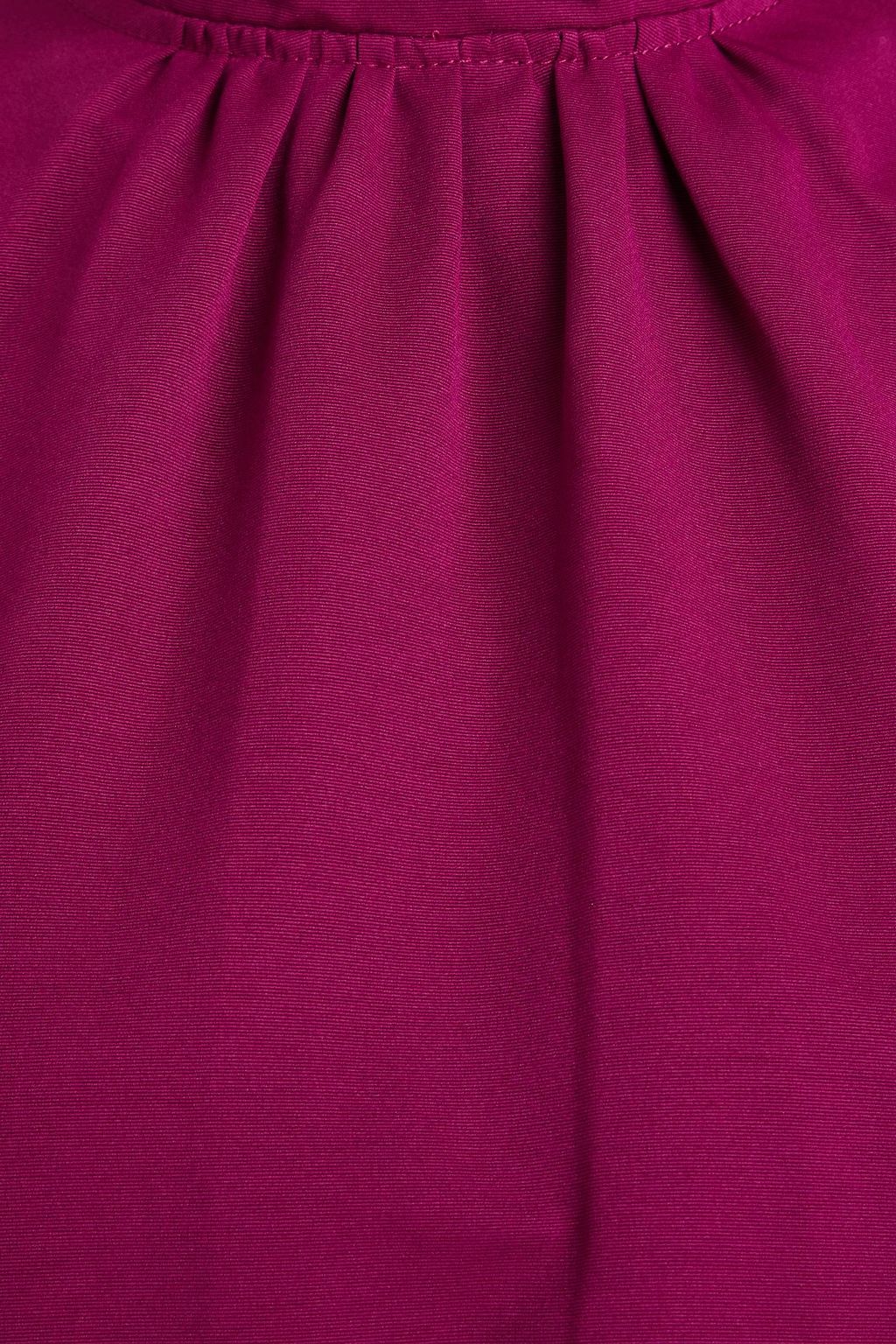 STAUD Ilana gathered cotton-blend faille maxi dress