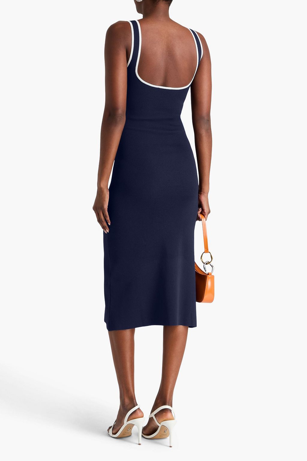 STAUD Paityn stretch-knit midi dress | THE OUTNET