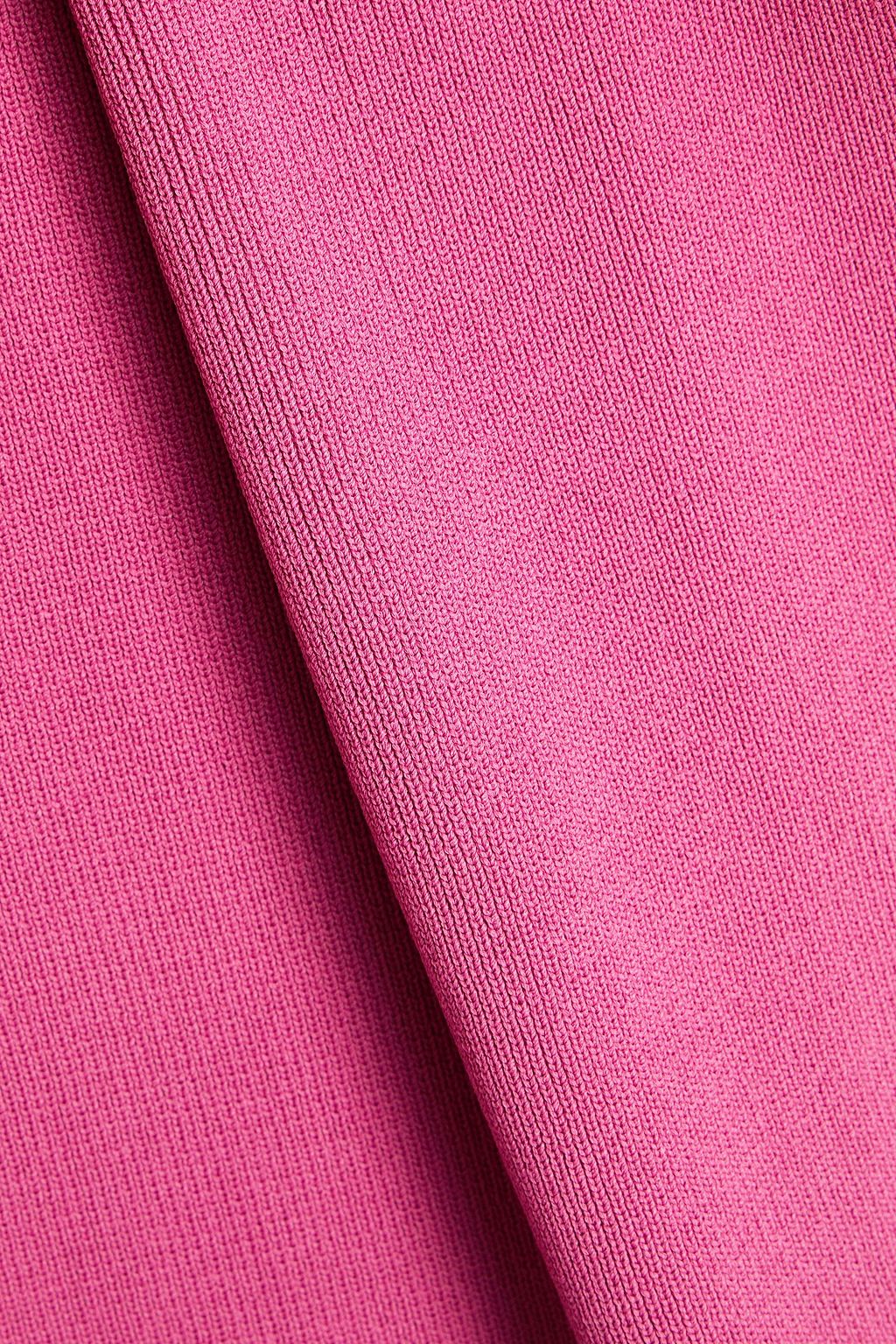 STAUD Clara cutout ribbed-knit top