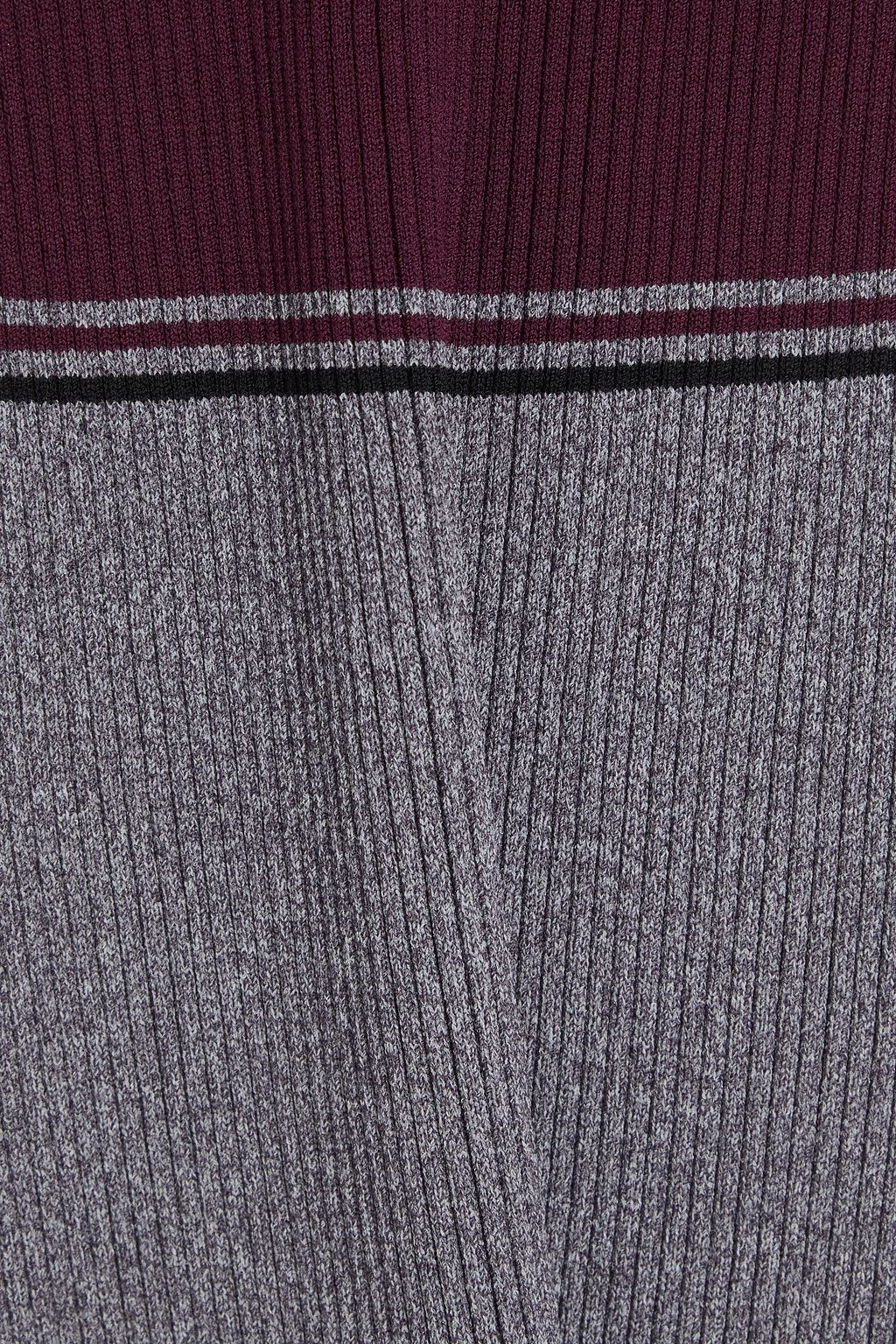 STAUD Midikleid „Colleen“ aus Rippstrick in Colour-Block-Optik