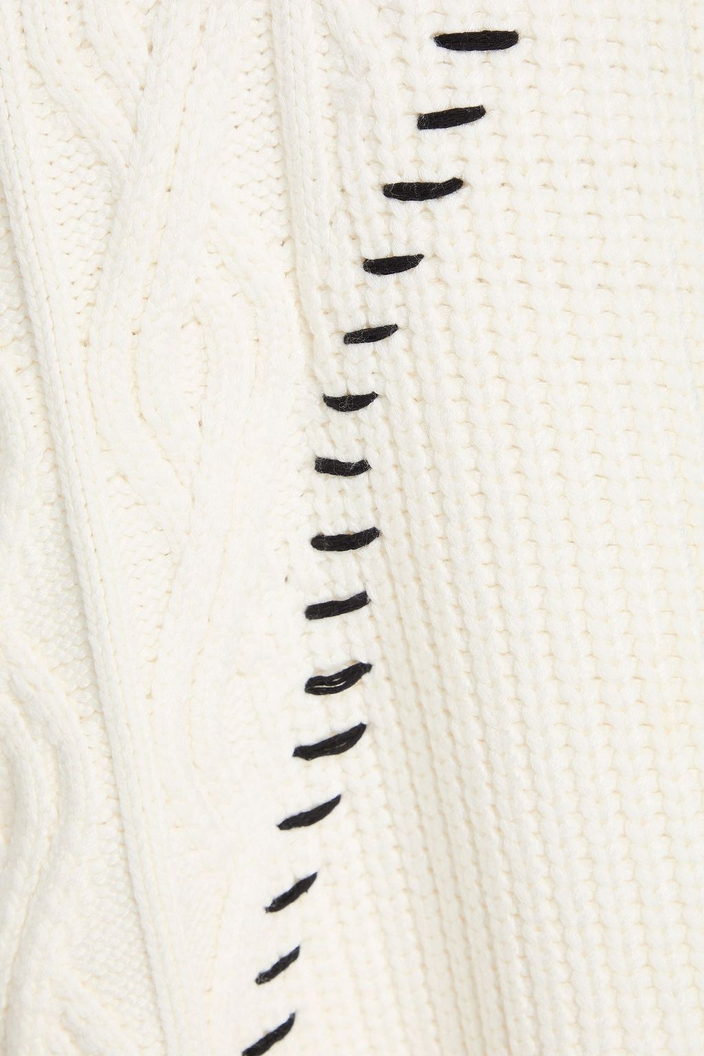 STAUD Hampton ribbed-knit half-zip sweater