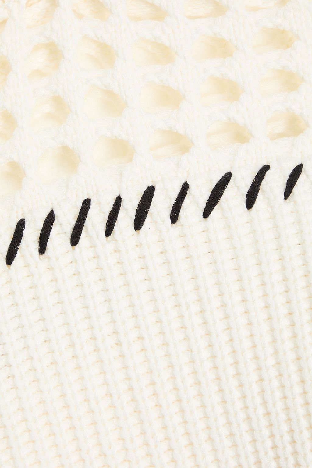 STAUD Open and ribbed-knit turtleneck sweater