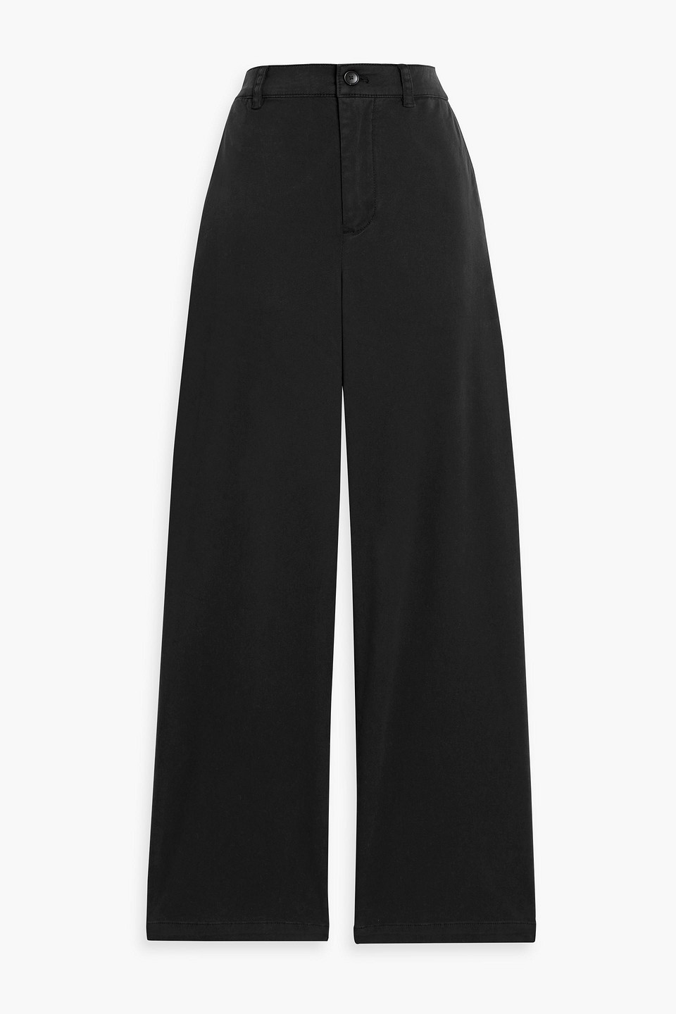 Alex Mill Marci Cotton-blend Twill Straight-leg Pants In Black