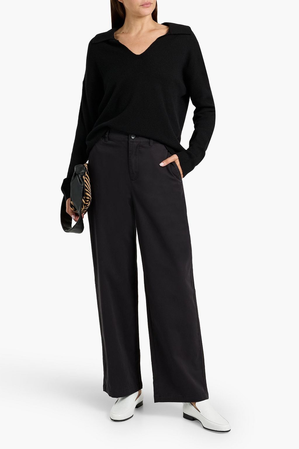 ALEX MILL Marci cotton-blend twill straight-leg pants