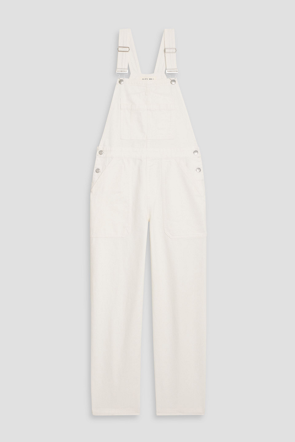 alex mill - lili denim overalls - white - l