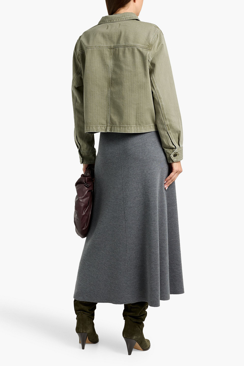 Alex Mill Marfa Herringbone Cotton Jacket In Green