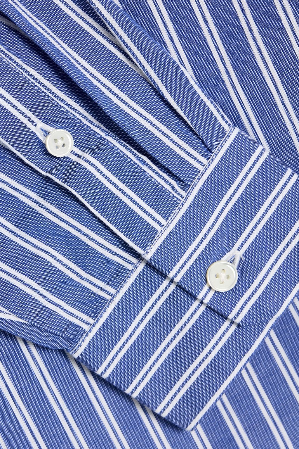 ALEX MILL Jo cropped striped cotton Oxford shirt