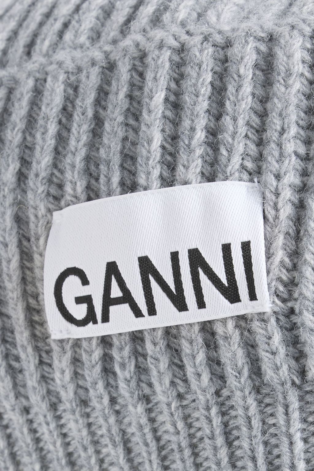 GANNI Ribbed-knit beret