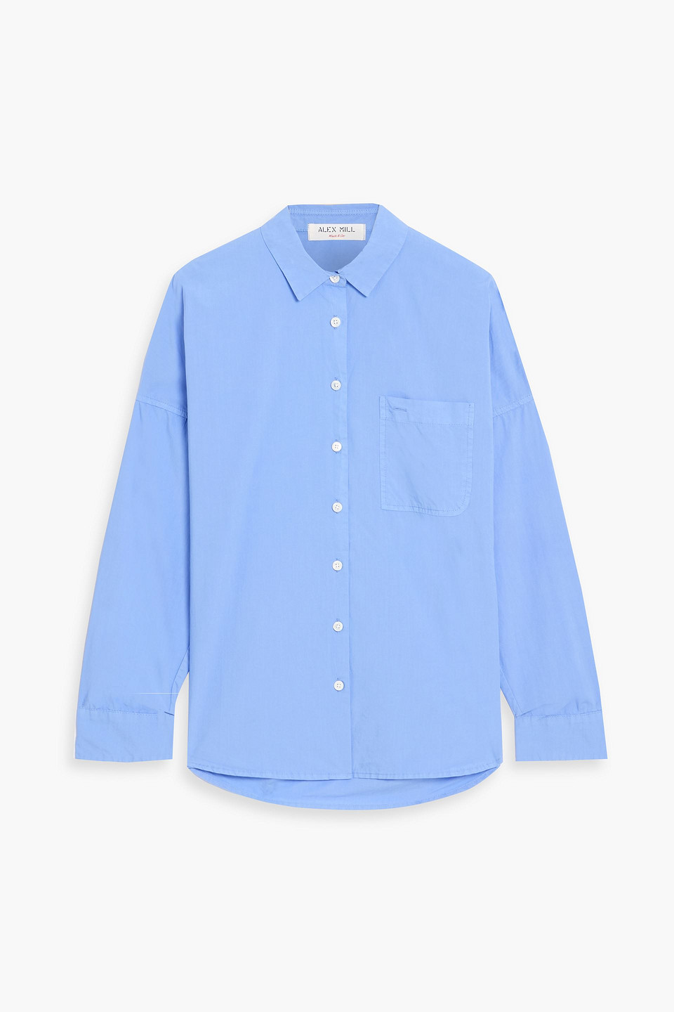 Alex Mill Jo Cotton-poplin Shirt In Blue