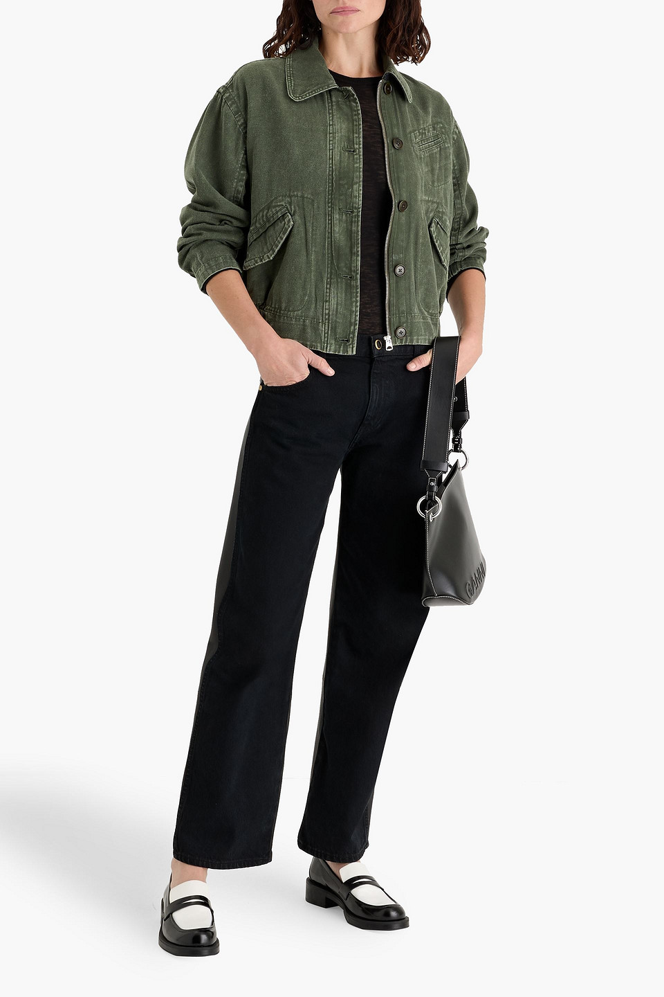 Alex Mill 9th Street Cotton-twill Jacket In Green