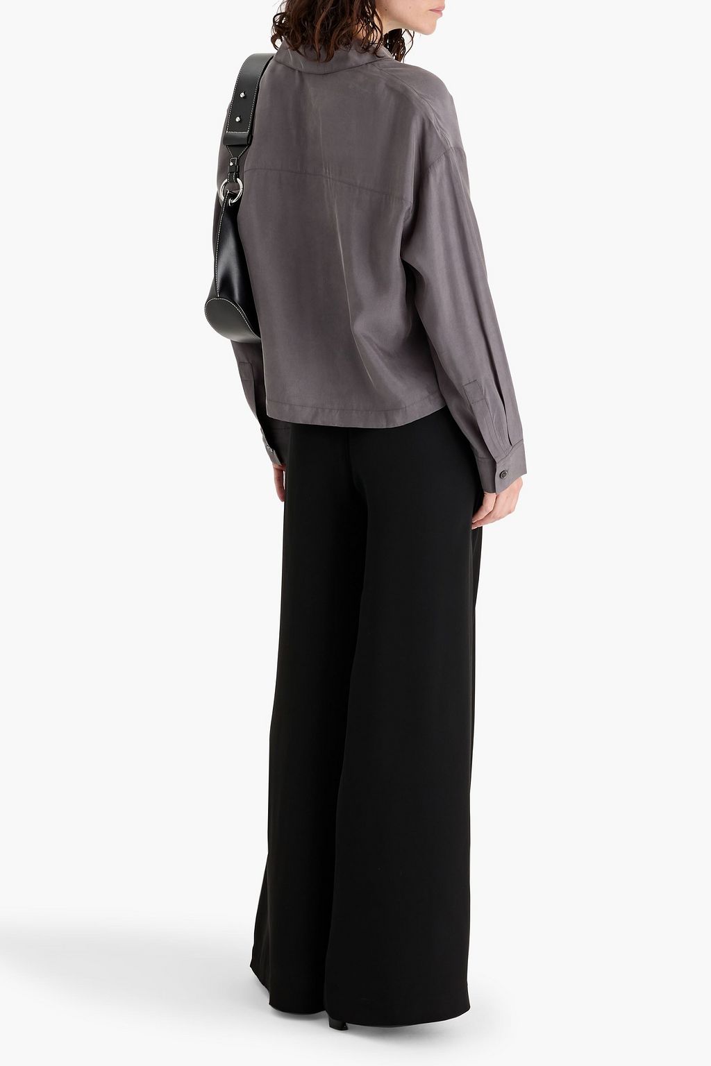 ALEX MILL Gemma cropped cupro-blend poplin shirt