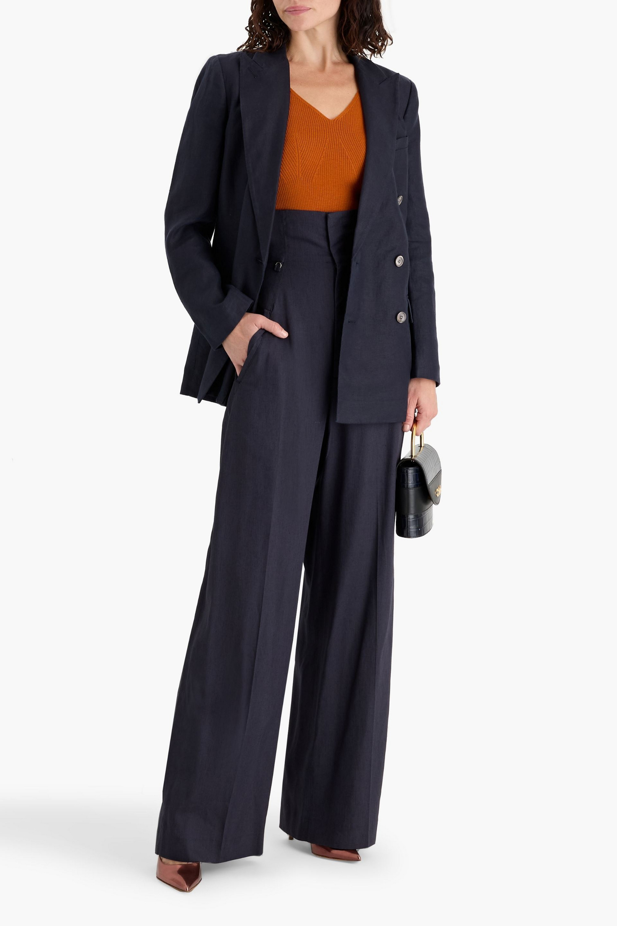 Alex Mill Anna double-breasted linen-twill blazer