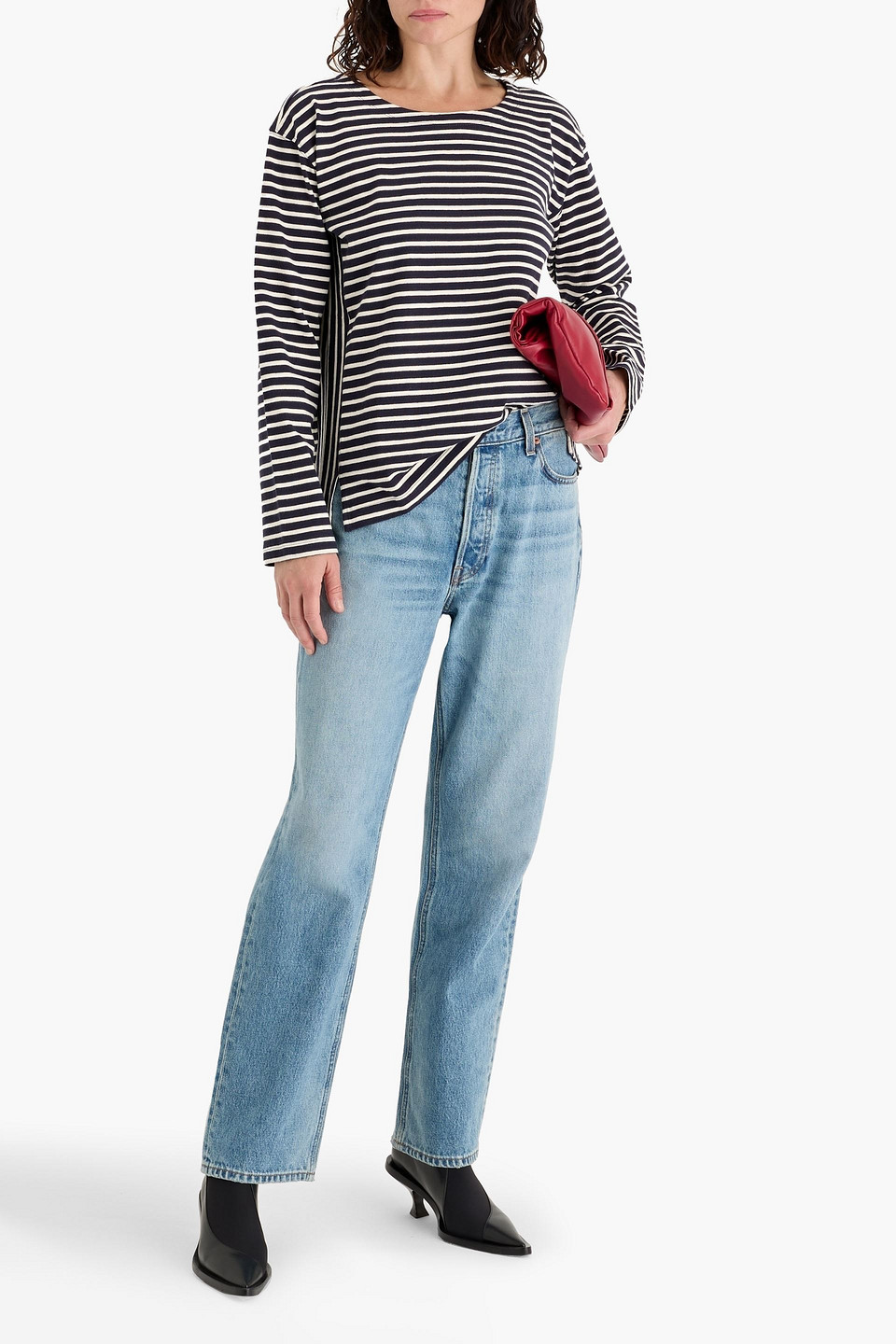 Alex Mill Bev High-rise Straight-leg Jeans In Blue