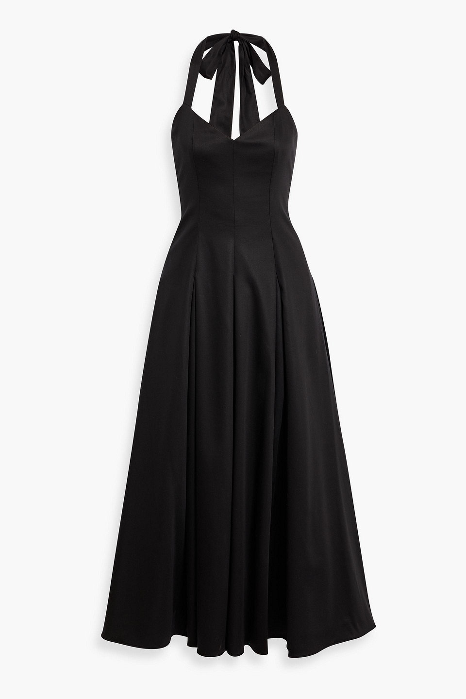 Alice And Olivia Isabelle Crepe Maxi Dress In Black