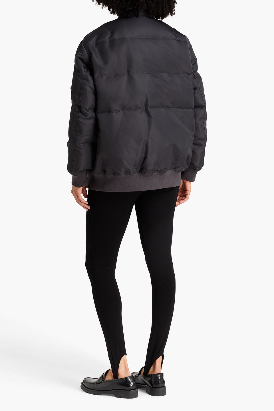  Theory - Quilted Shell Down Jacket - Gray - S 
