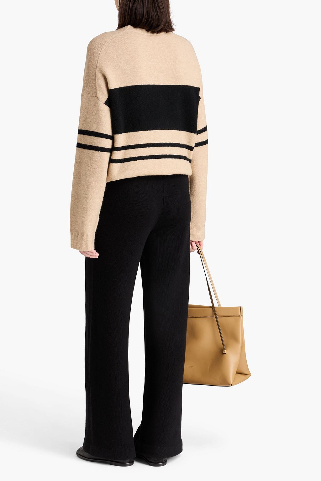 THEORY Wool and cashmere-blend track pants