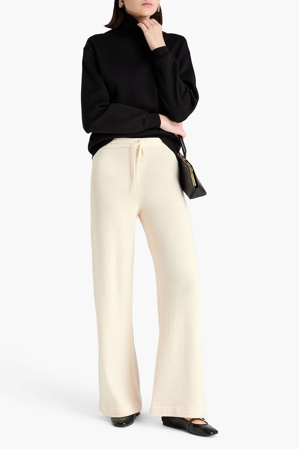 THEORY Wool and cashmere-blend track pants