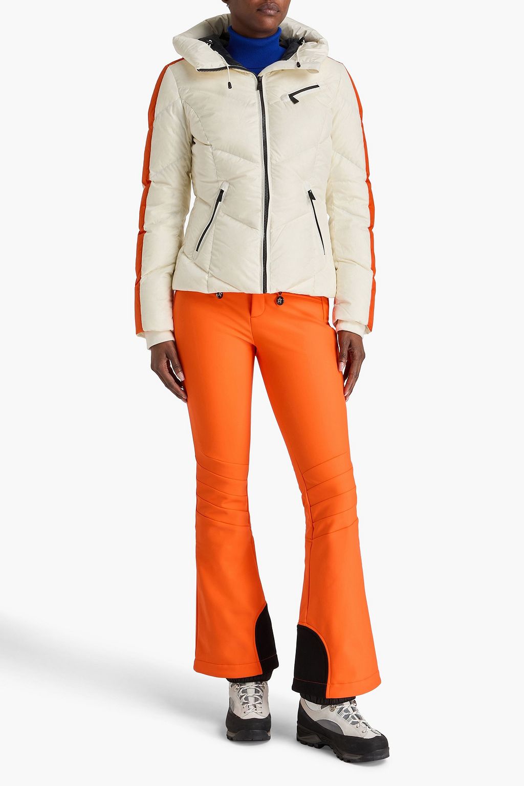 PERFECT MOMENT Skijacke aus gestepptem Ripstop mit Daunenfüllung und Kapuze