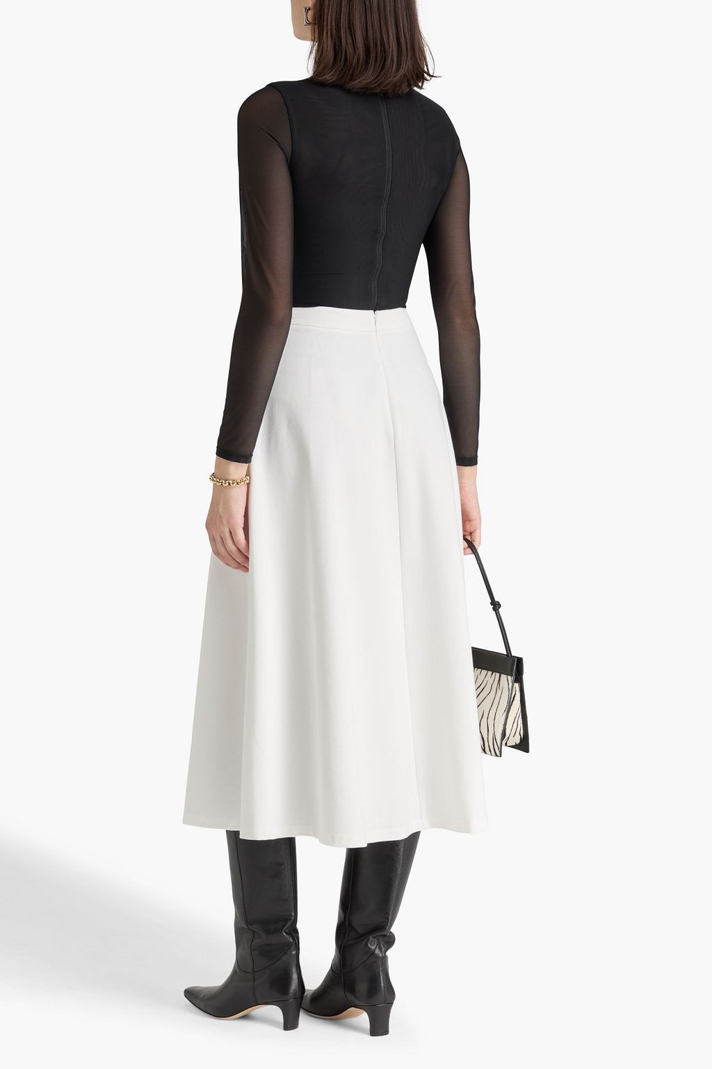 STAUD Lighthouse ponte midi skirt