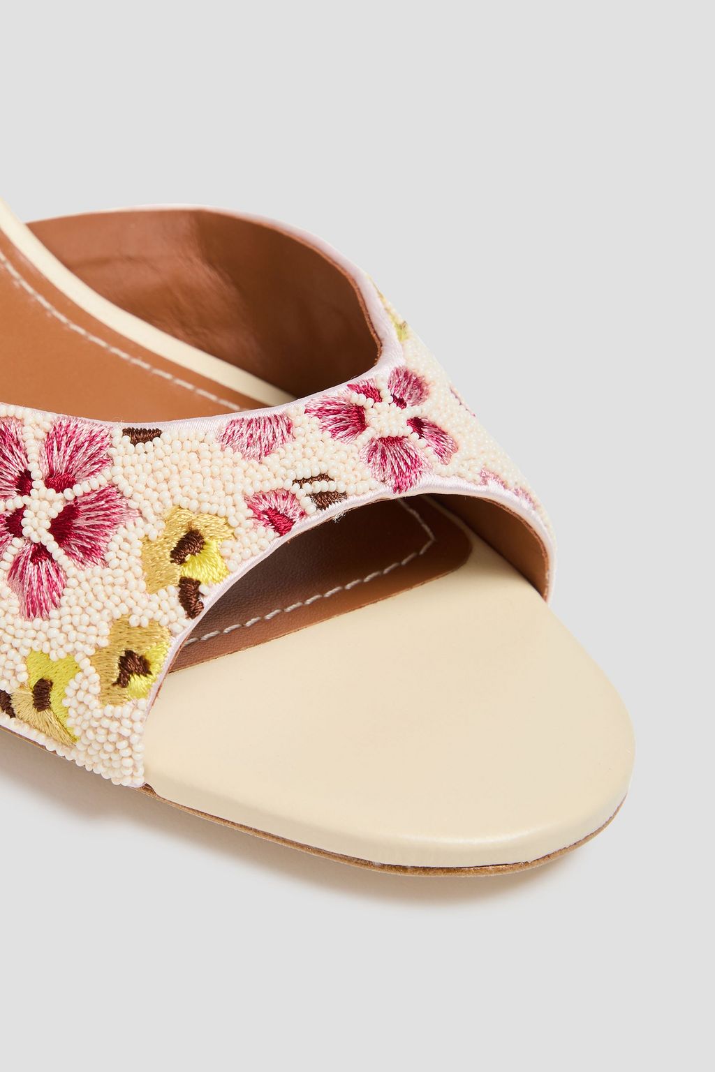 STAUD Brigitte サテン ミュール 刺繍