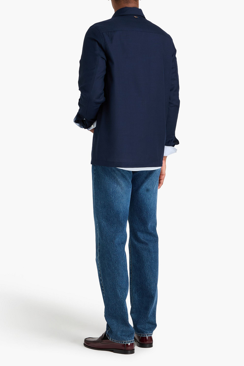  Paul Smith - Overshirt Aus Wolle - Blau - M 