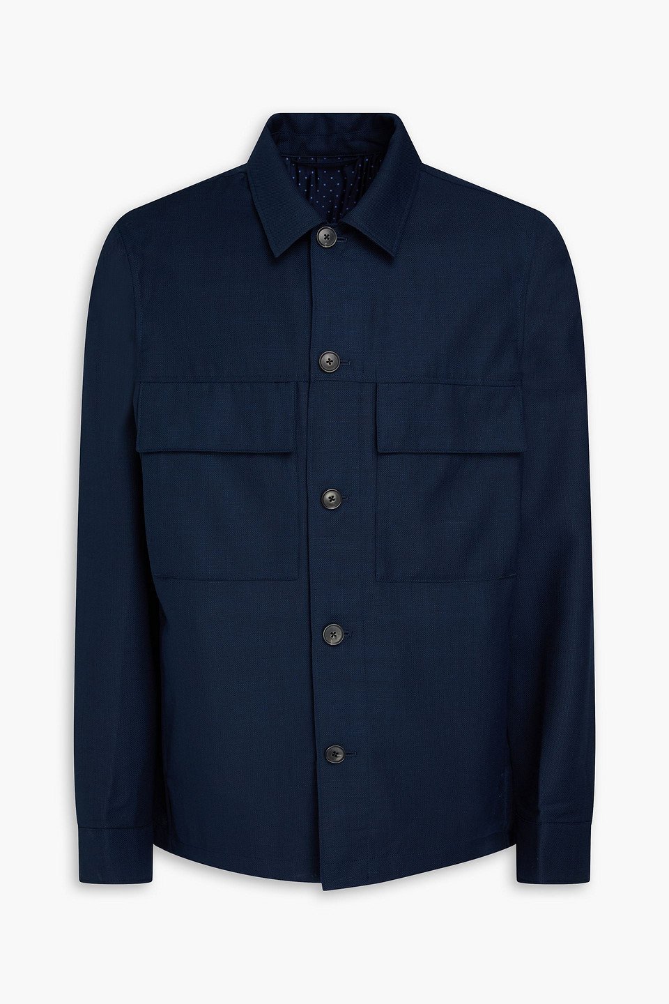 paul smith - wool overshirt - blue - m