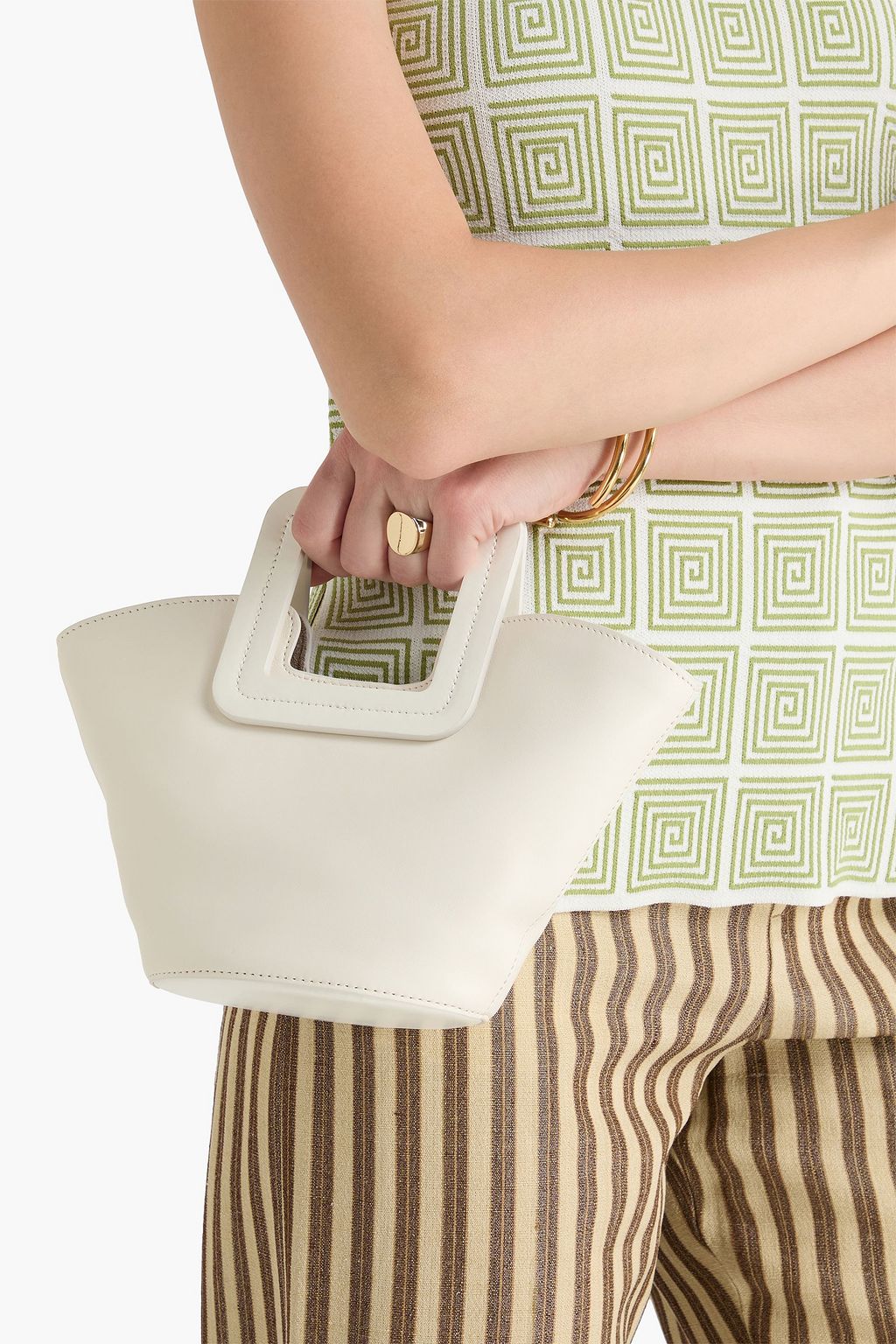 STAUD Shirley mini leather tote