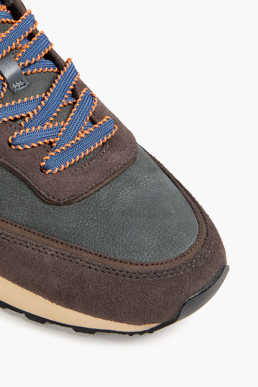PAUL SMITH Aston pebbled-leather and suede sneakers