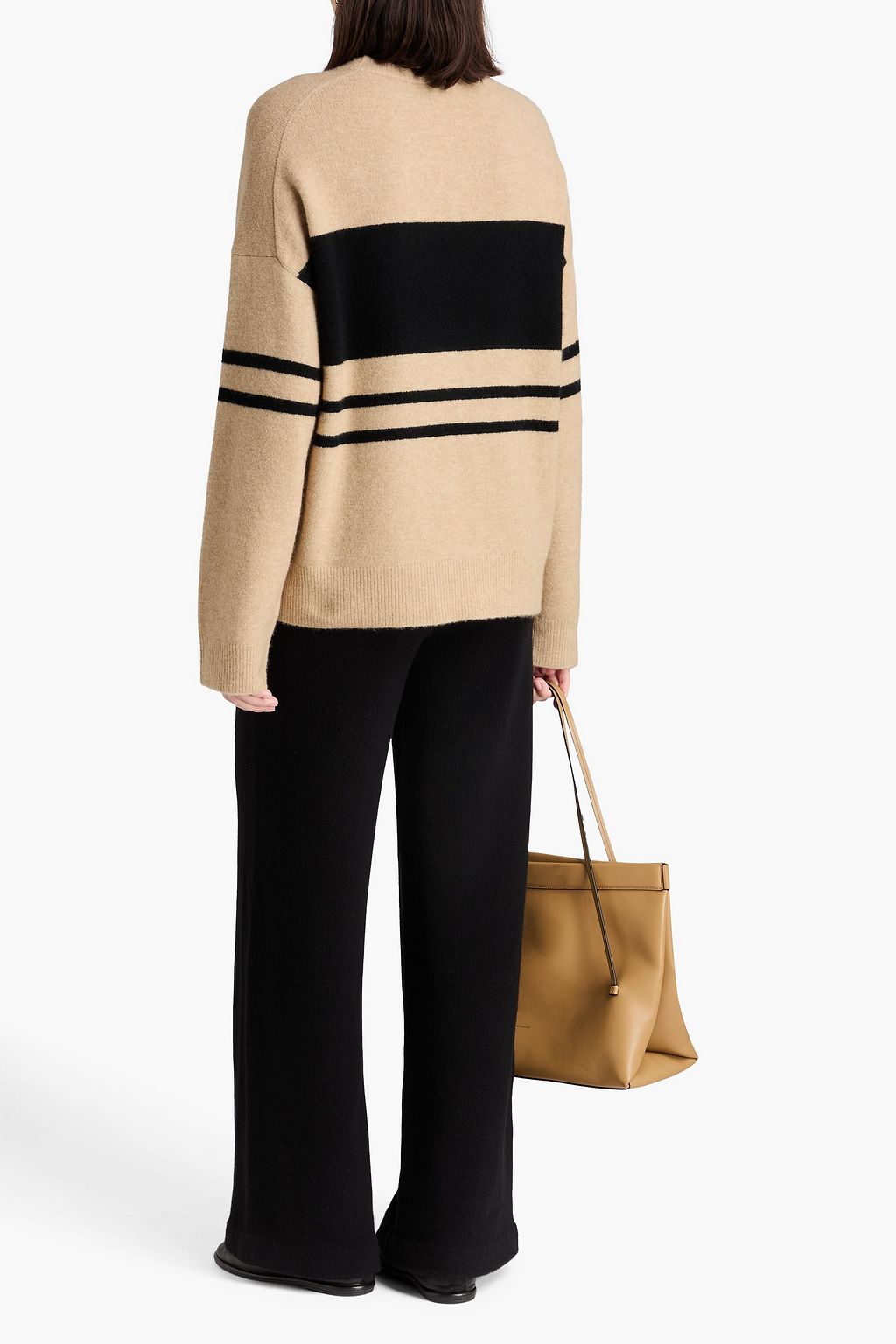 THEORY Striped merino wool-blend sweater