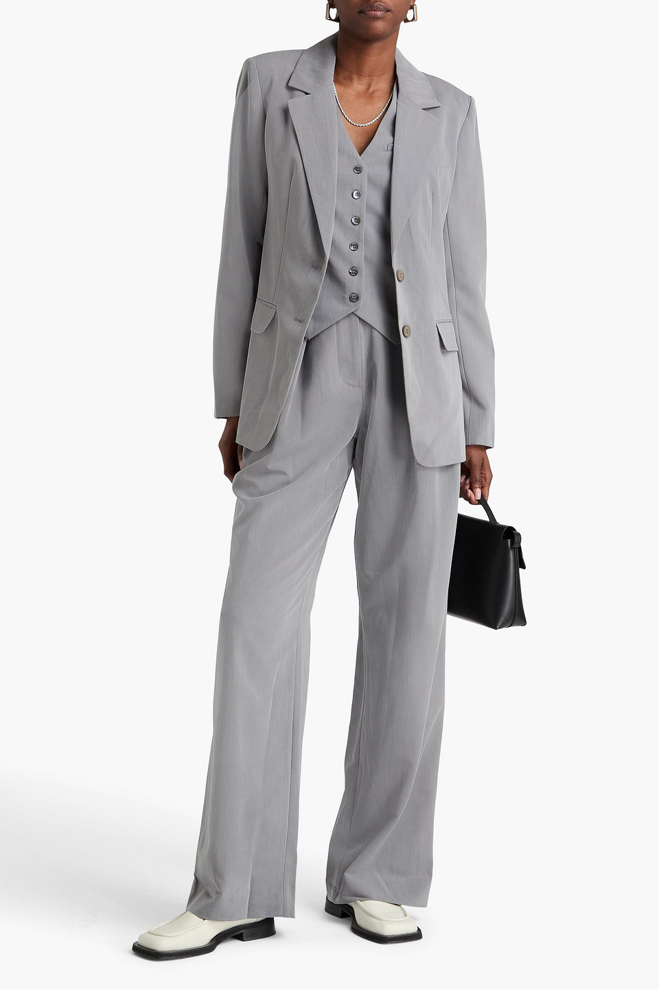  Staud - Blazer „city“ Aus Twill - Grau - Xs 