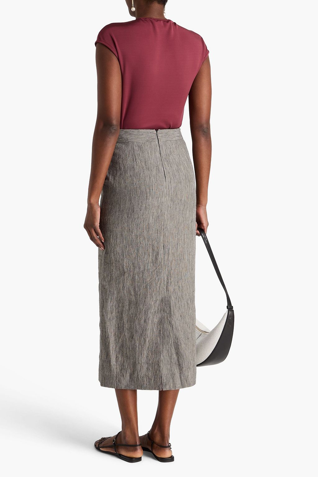 TOVE Romilie linen midi skirt