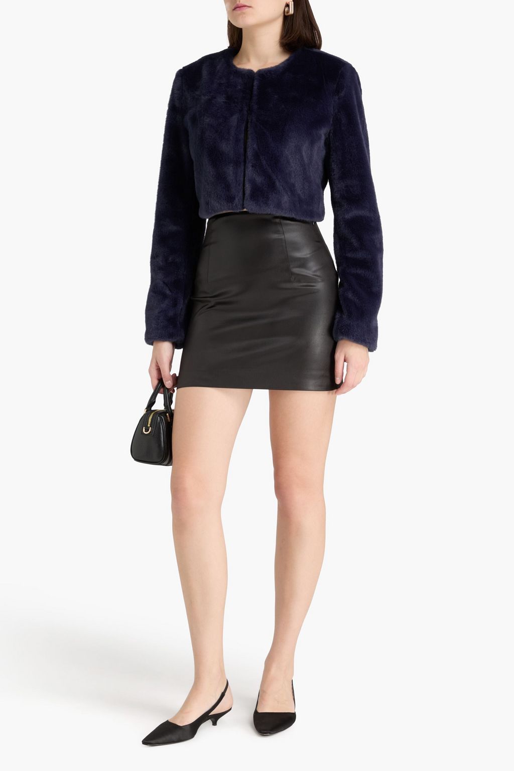 STAUD Casimira cropped plush jacket