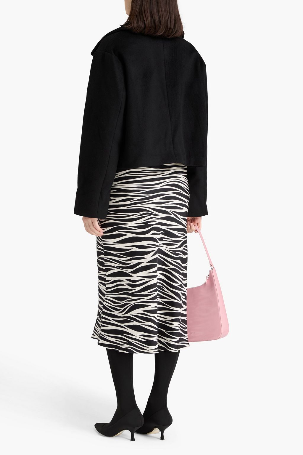 STAUD Carver wool-blend felt coat