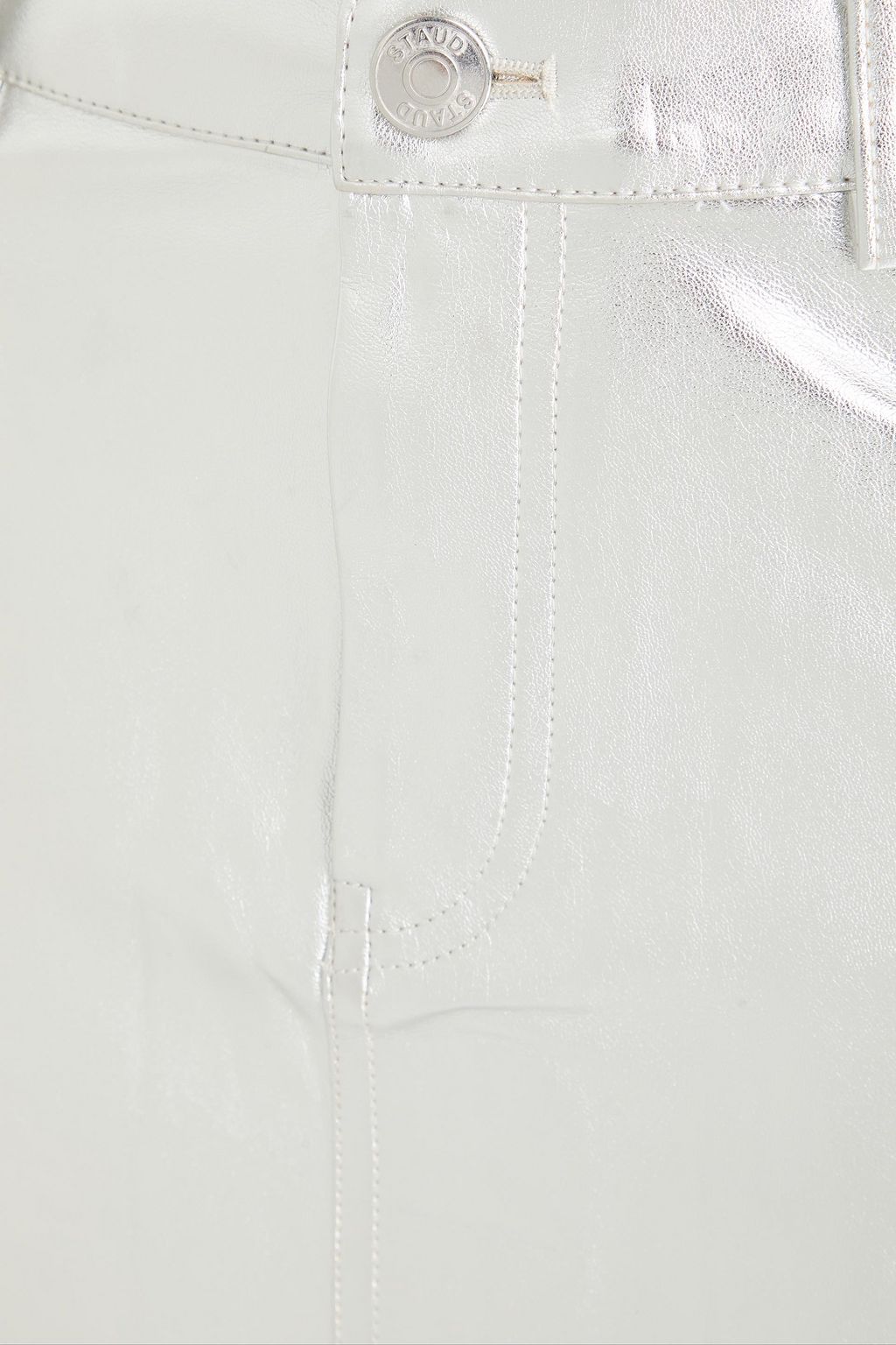 STAUD Oaklyn metallic midi skirt