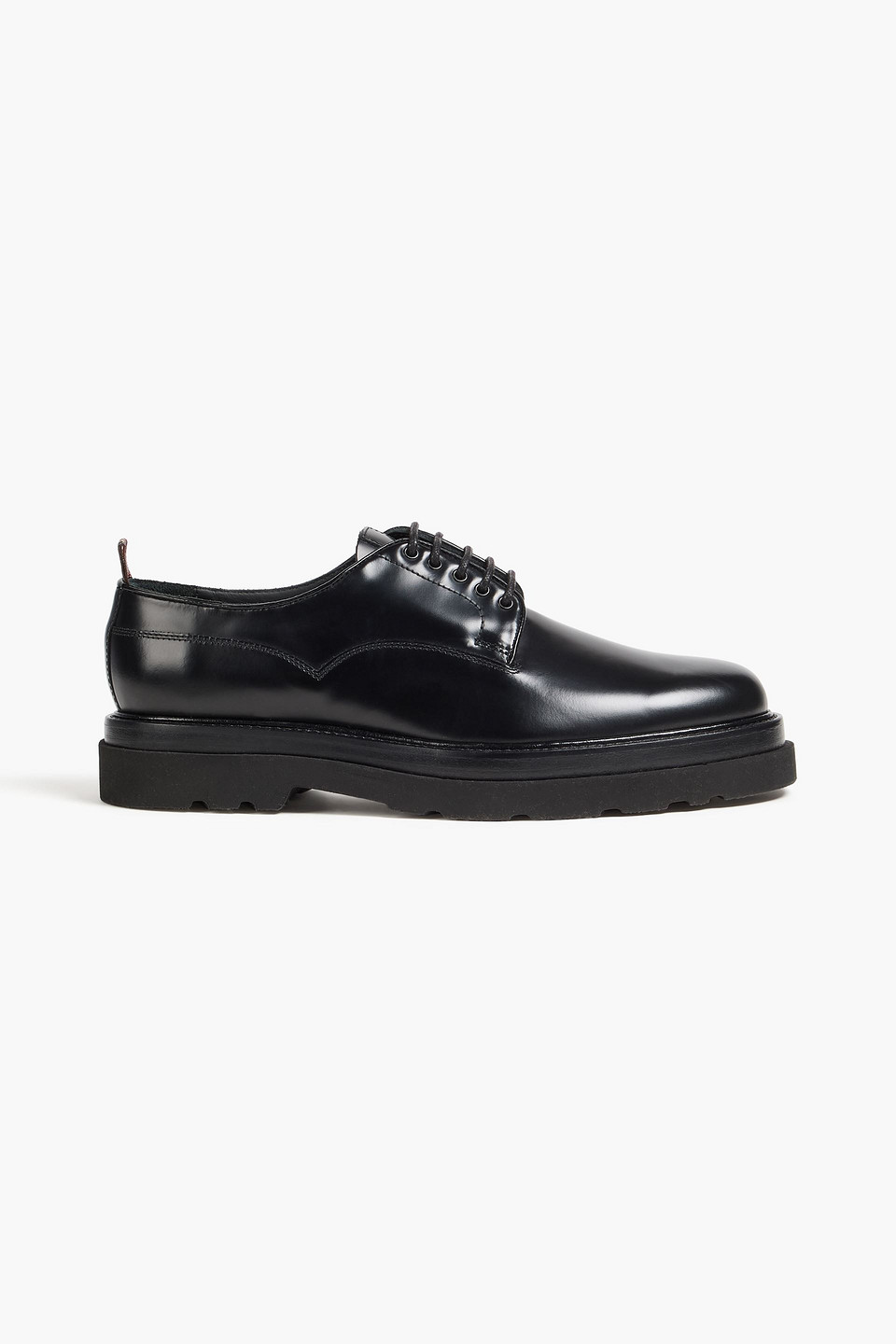 Paul Smith Godwin Glossed-leather Derby Shoes In Black