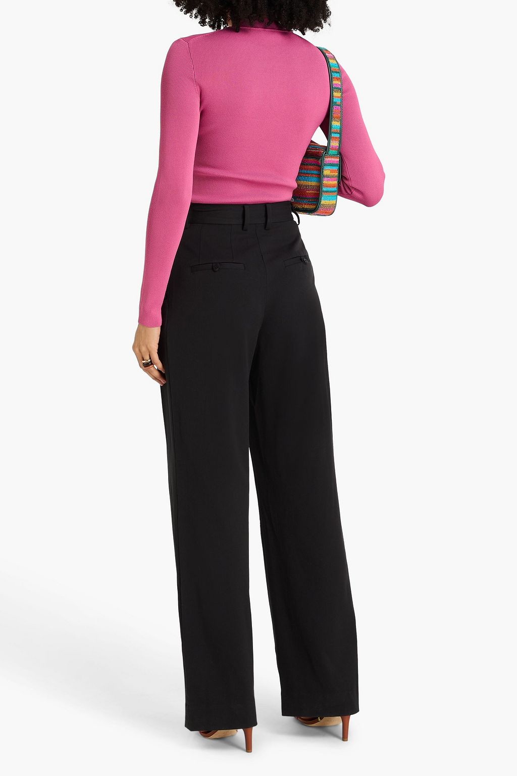 STAUD Luisa twill wide-leg pants