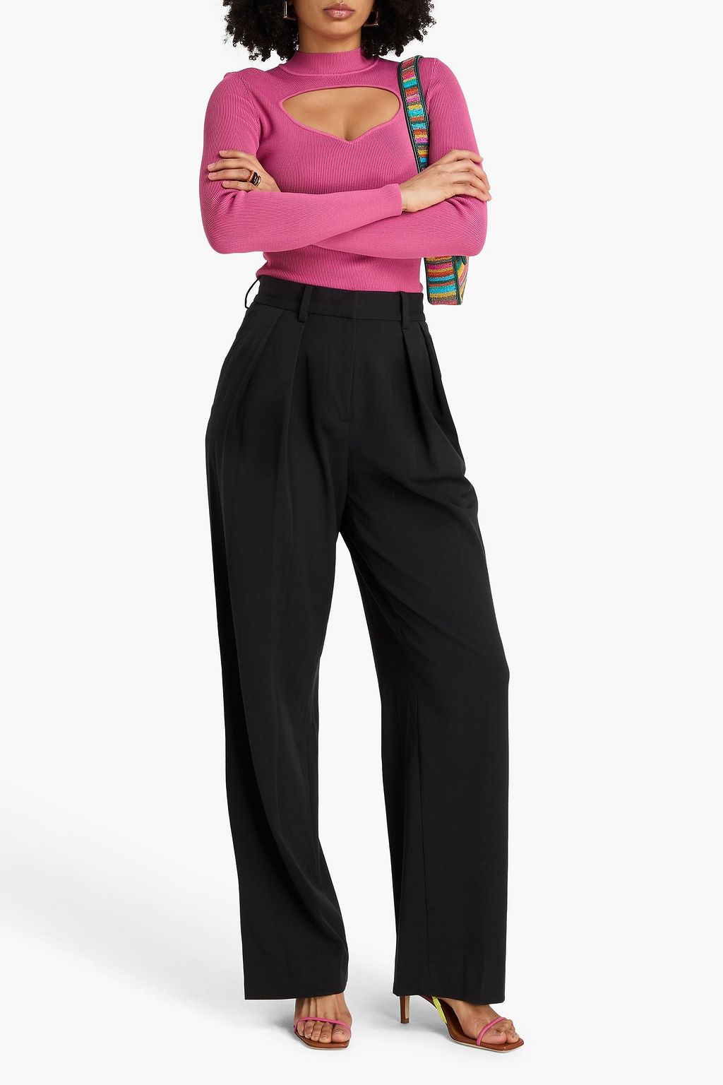 STAUD Luisa twill wide-leg pants