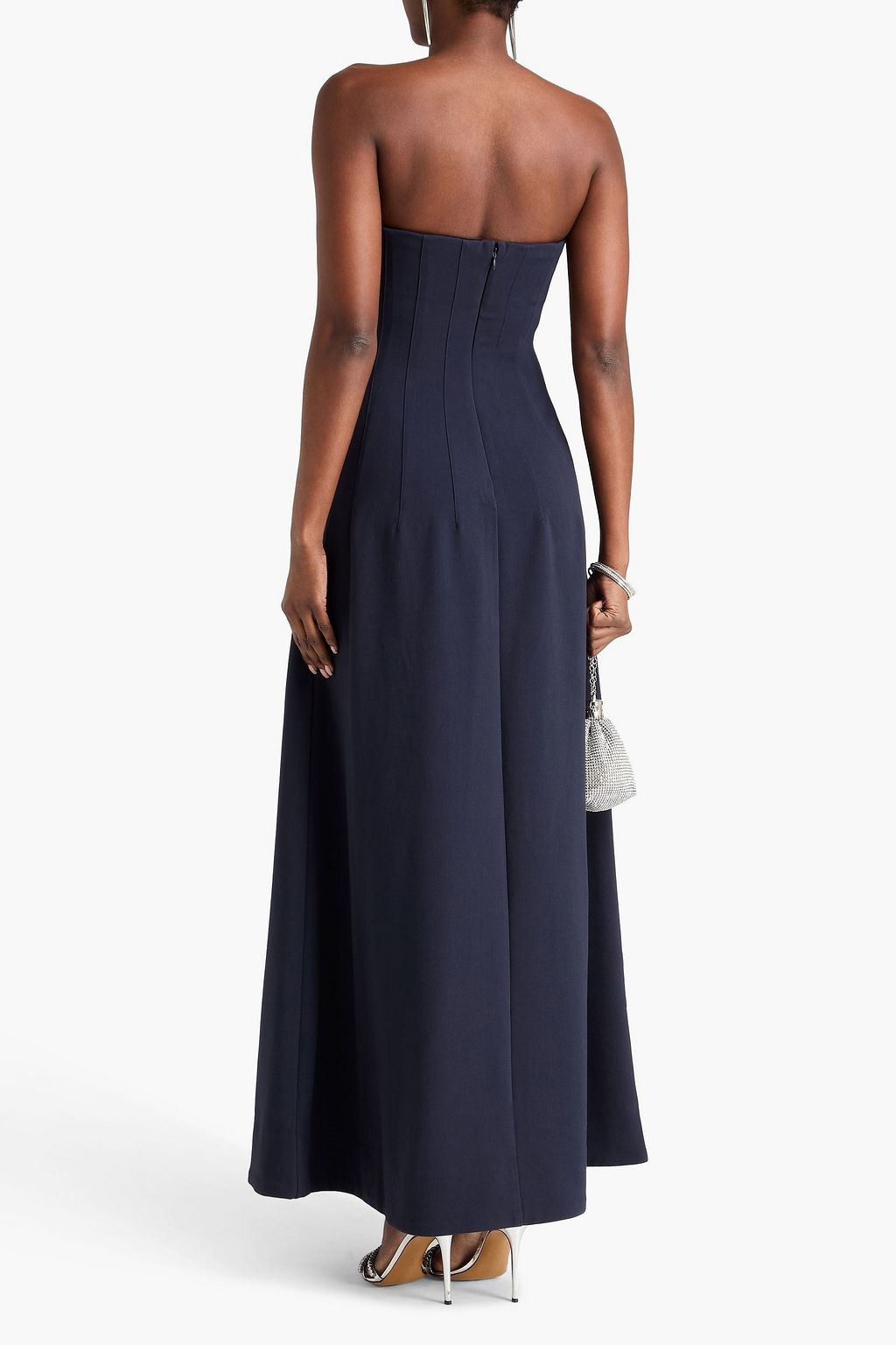 STAUD Benjamin strapless crepe maxi dress