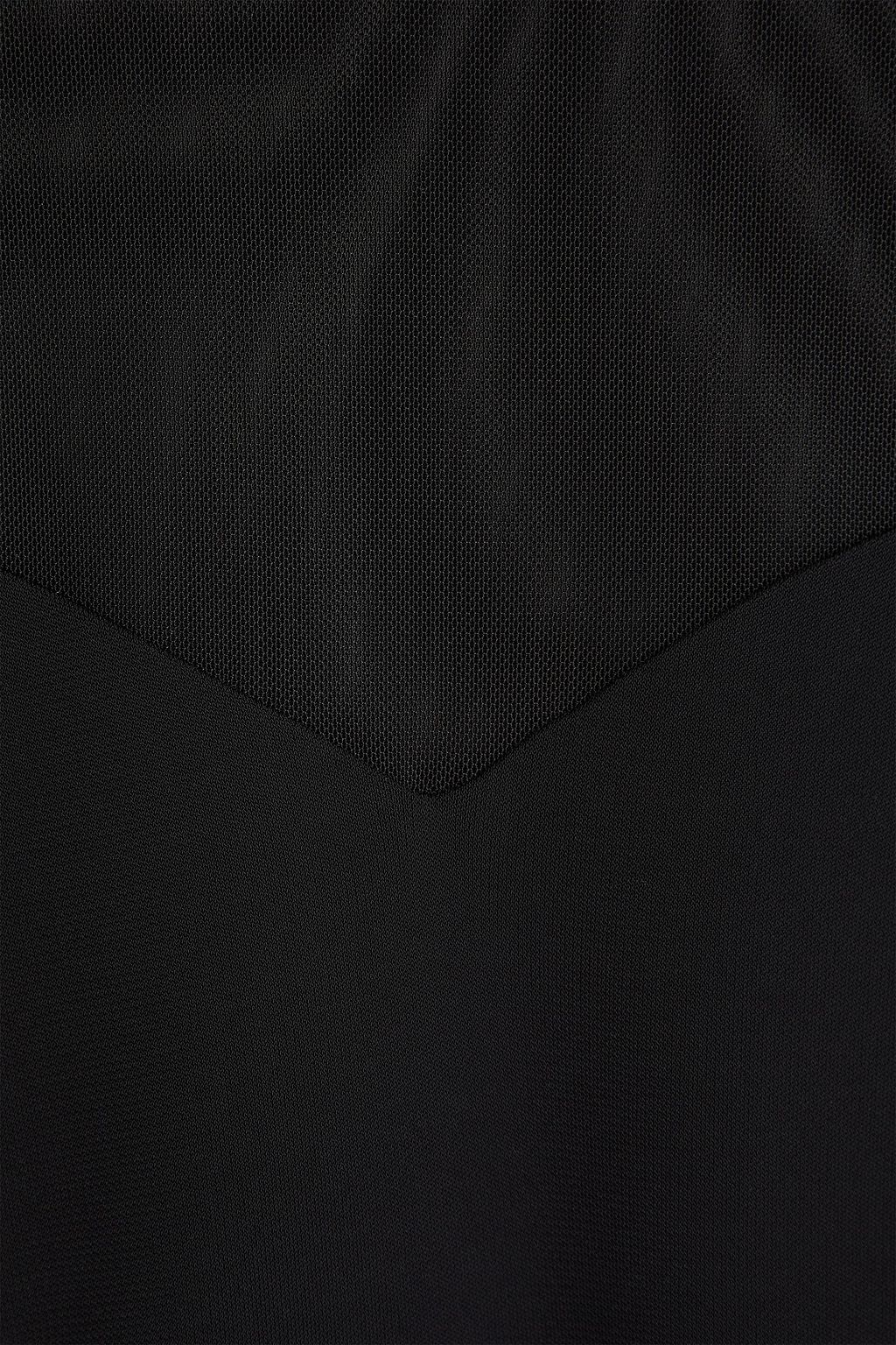 STAUD Falcon mesh-paneled jersey mini dress