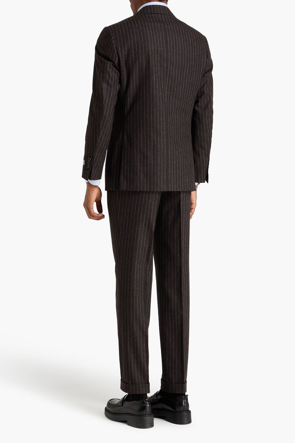 CANALI 스트라이프 울 플란넬 수트