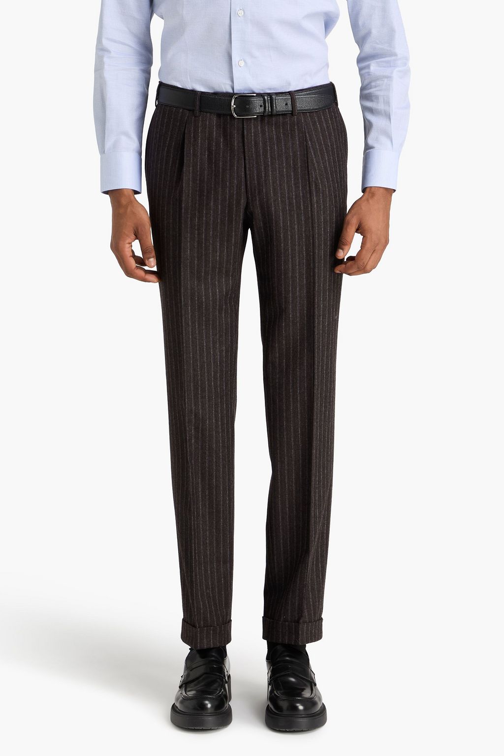 CANALI 스트라이프 울 플란넬 수트