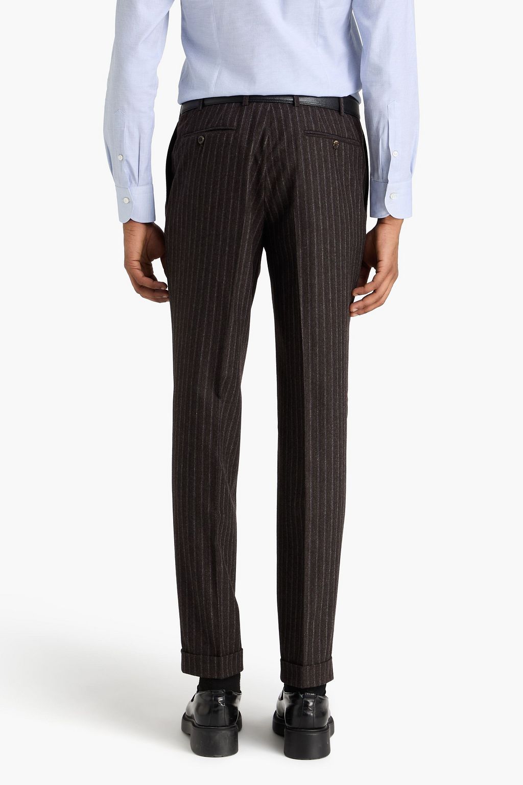 CANALI 스트라이프 울 플란넬 수트