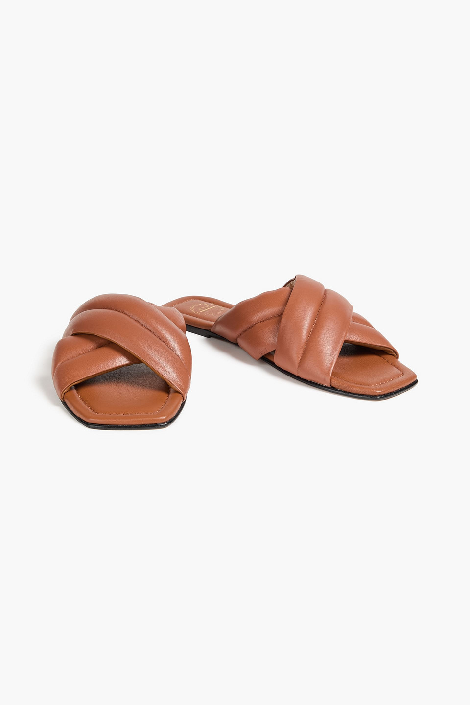  Atp Atelier - Coti Quilted Padded Leather Sandals - Brown - Eu 37 