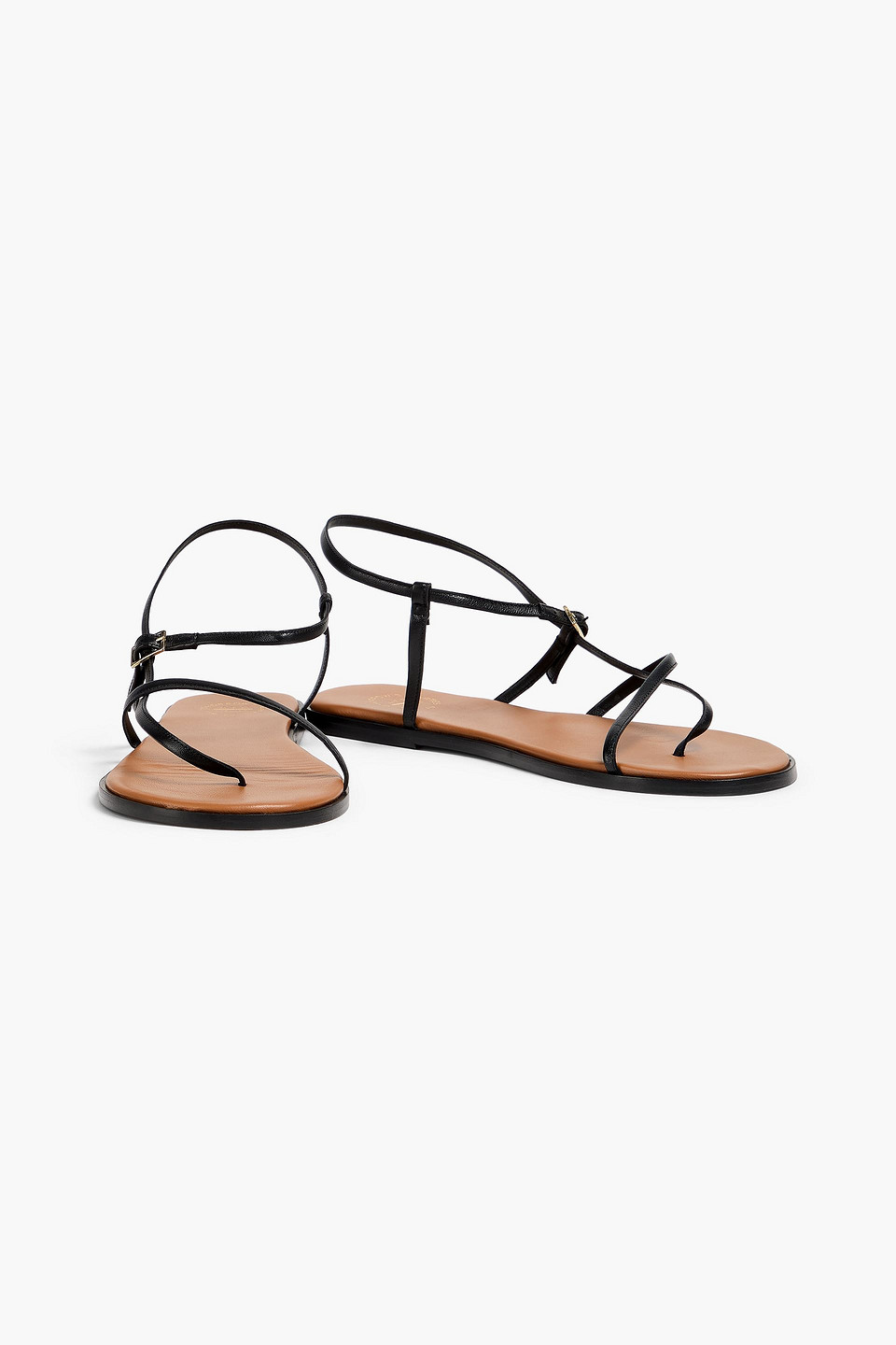  Atp Atelier - Capri Leather Sandals - Black - Eu 35 