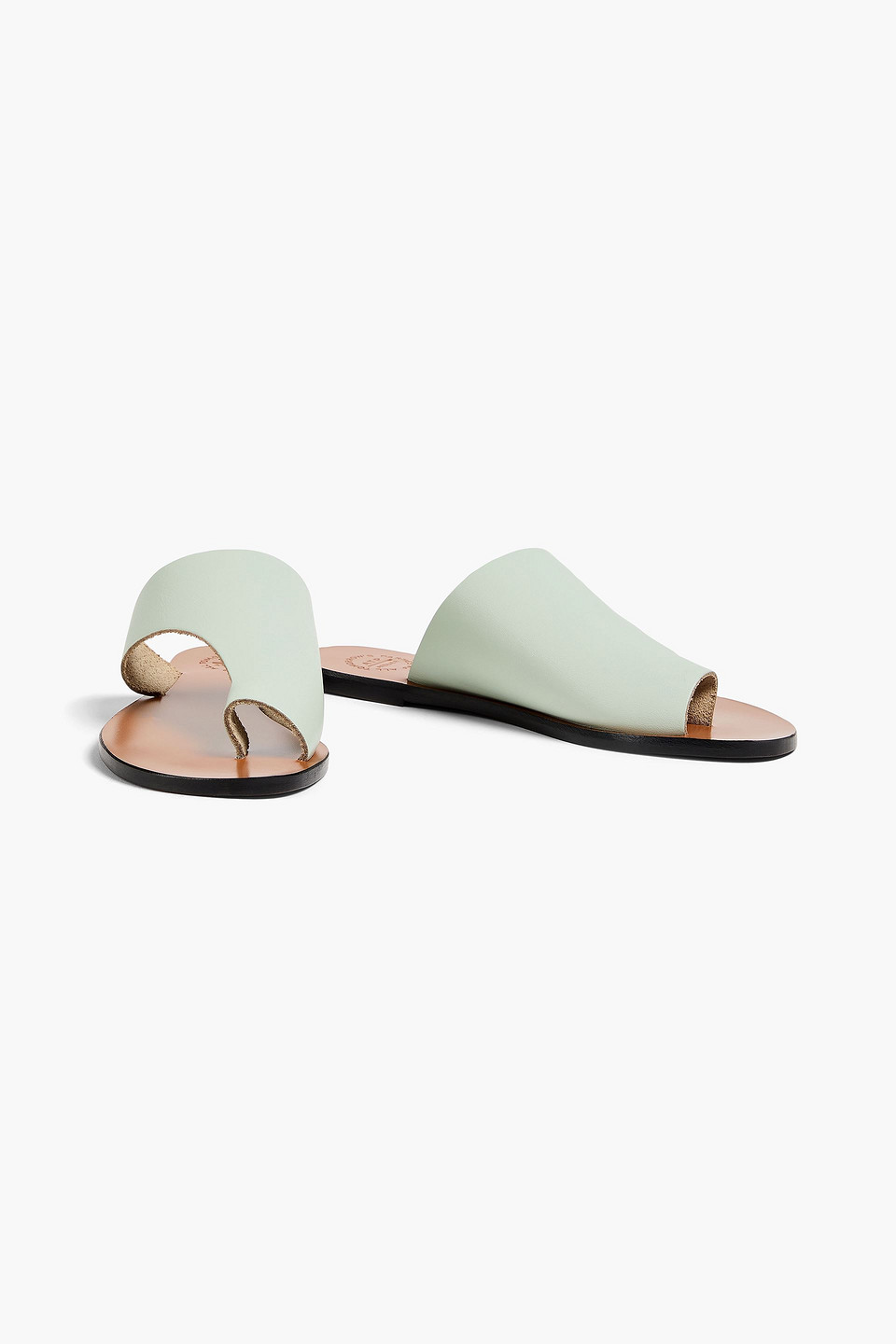  Atp Atelier - Rosa Leather Sandals - Green - Eu 36 